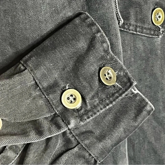 Wahoo Maker Yuma Arizona Denim Button Up Shirt Men Large Black Western Made USA - Picture 4 of 11